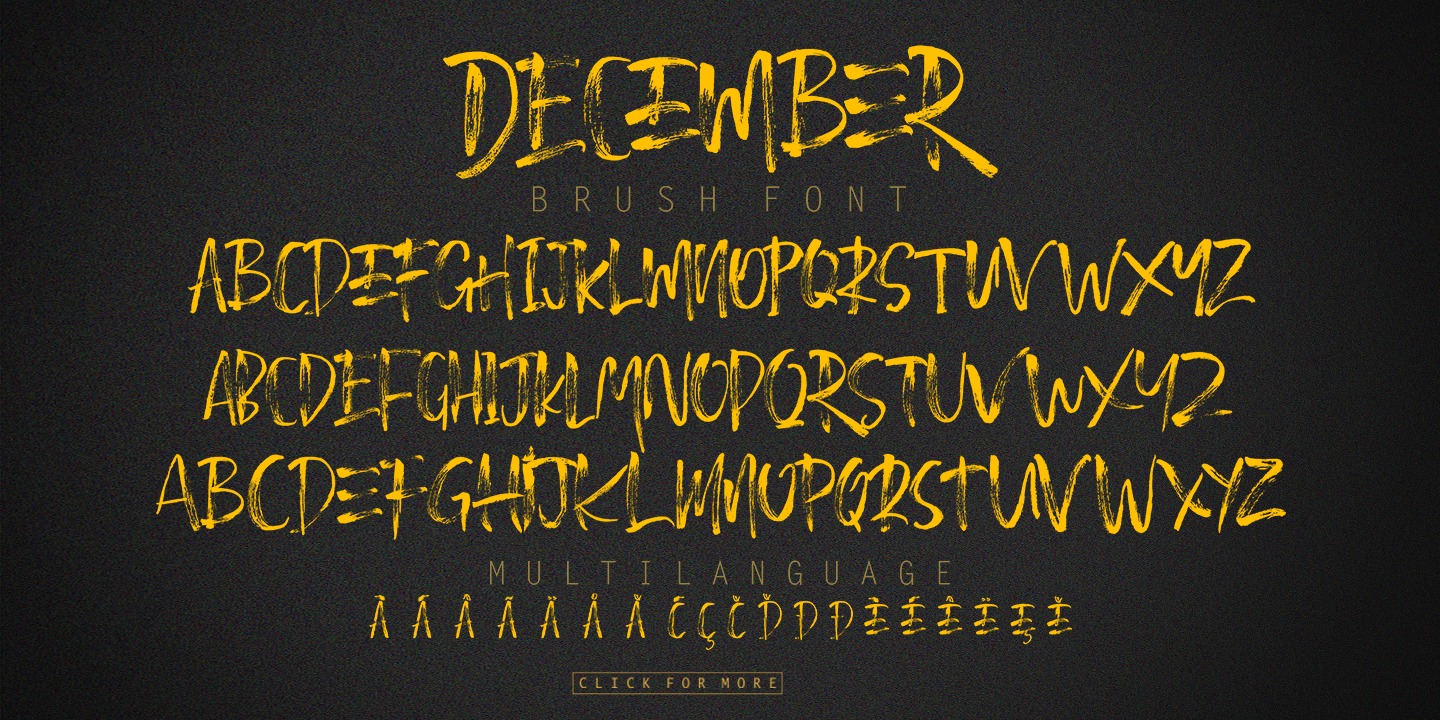 Пример шрифта December Brush #2